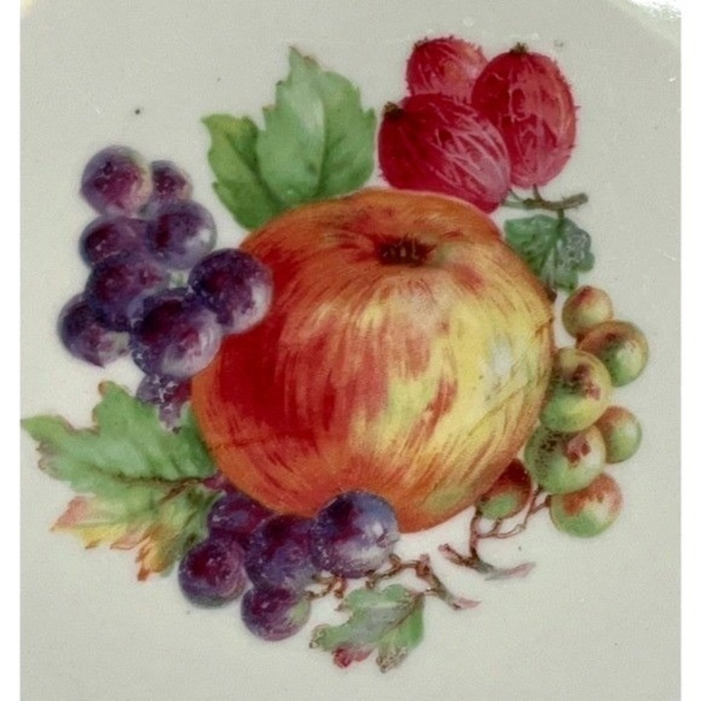Vintage Schruarzenhammer Bavaria Germany Reticulated Bread Butter Plate Fruit - Picture 2 of 9